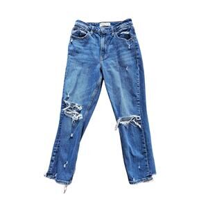 Abercrombie & Fitch Jeans Womens 25 0S The Mom High Rise Curve Love Distressed